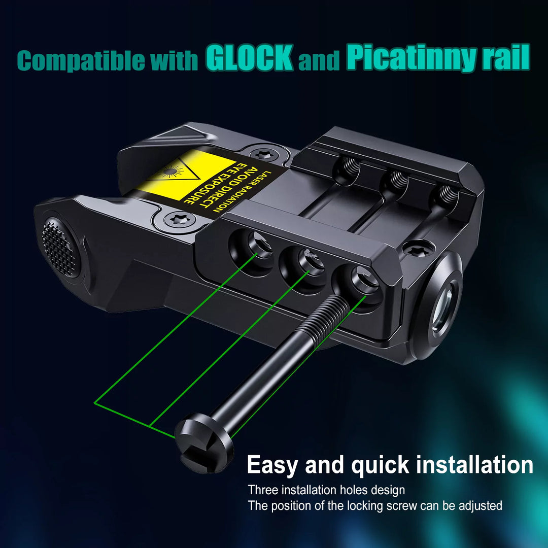 Micro Laser Vert pour Armes - 21mm <tc>Rail</tc> - Rechargeable