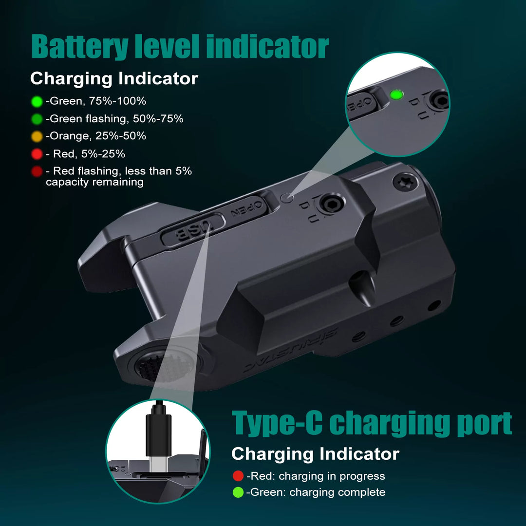 Micro Laser Vert pour Armes - 21mm <tc>Rail</tc> - Rechargeable