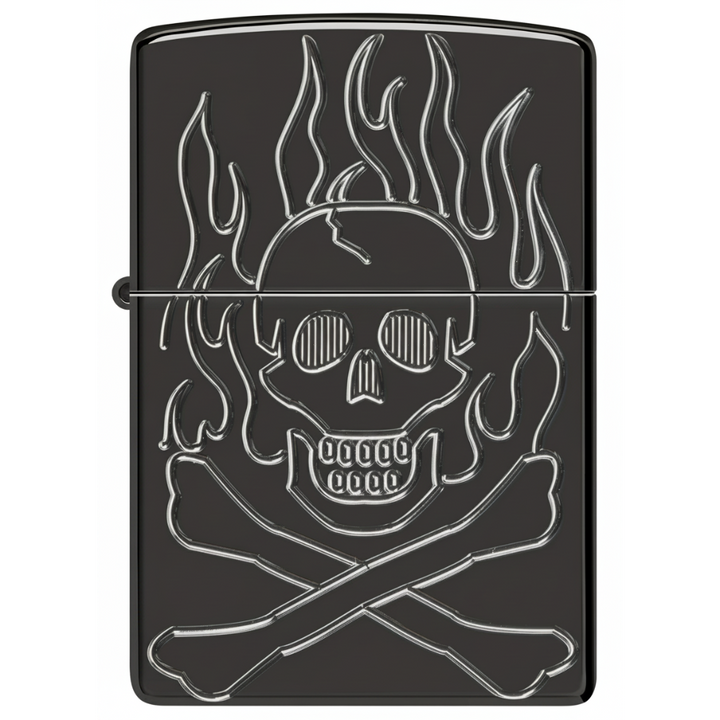 Zippo Flaming Skull Design Lighter