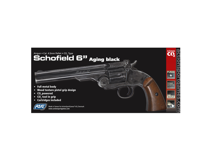 Revolver Schofield No.3 - Plombs de 4,5 mm - Noir vieilli