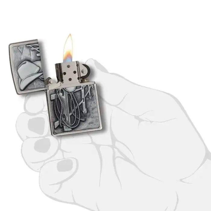 Briquet Zippo - Motif Cowboy 3D