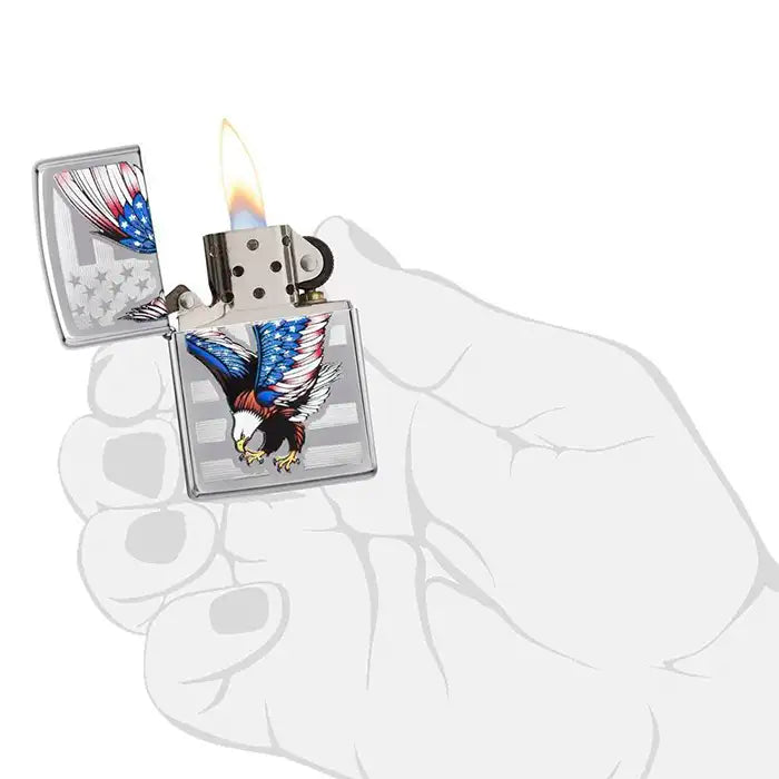 Briquet Zippo - Aigle Drapeau USA