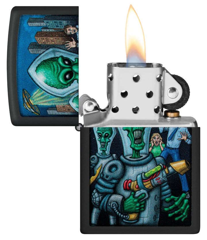 Zippo - Alien Attack Design - Lighter