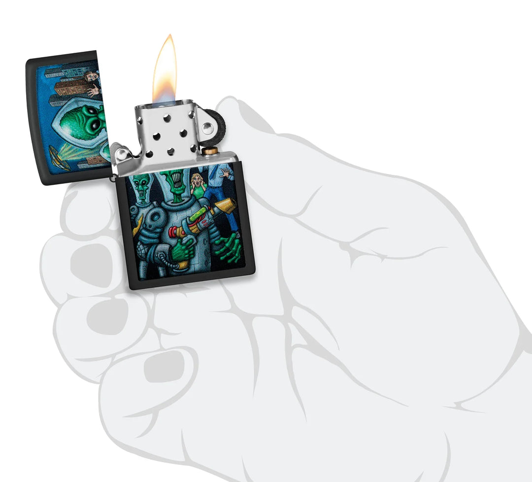 Zippo - Alien Attack Design - Lighter