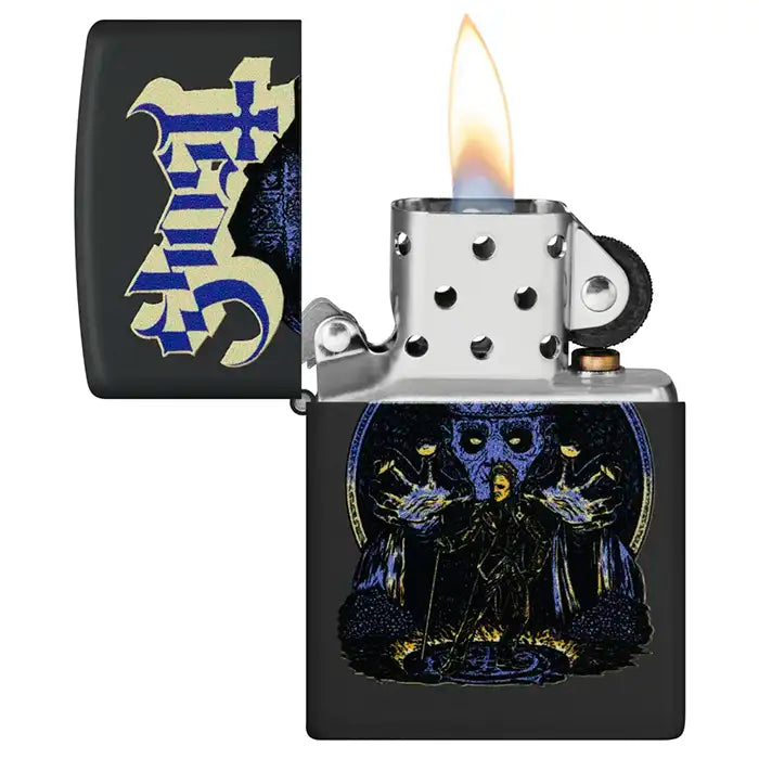 Zippo - Ghost "Papa Emeritus and Nameless Ghouls" - Briquet Noir Mat