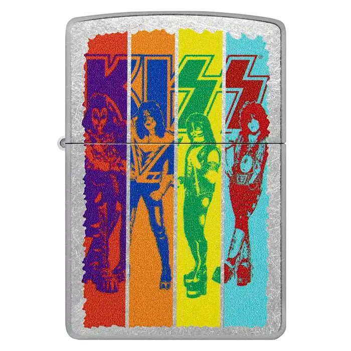 Zippo - KISS "Striped" Design - Briquet Street Chrome