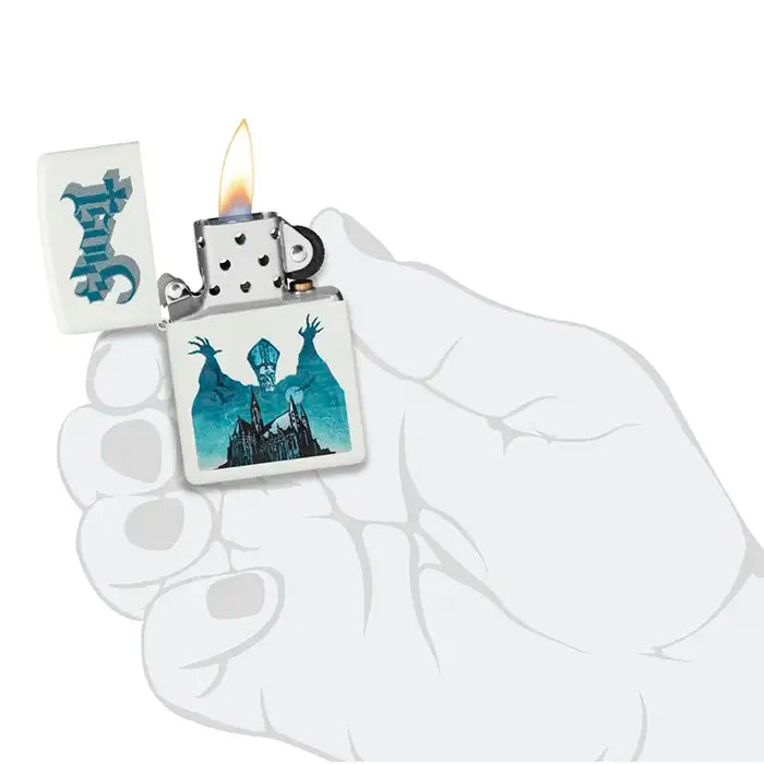 Zippo - Ghost "Papa Emeritus over Cathedral" - Briquet Blanc Mat