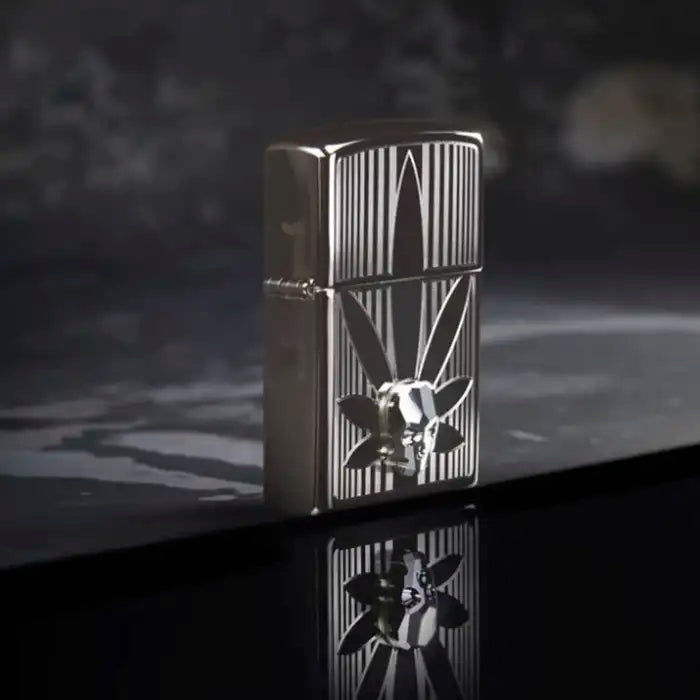 Briquet Zippo - Cannabis et crâne 3D