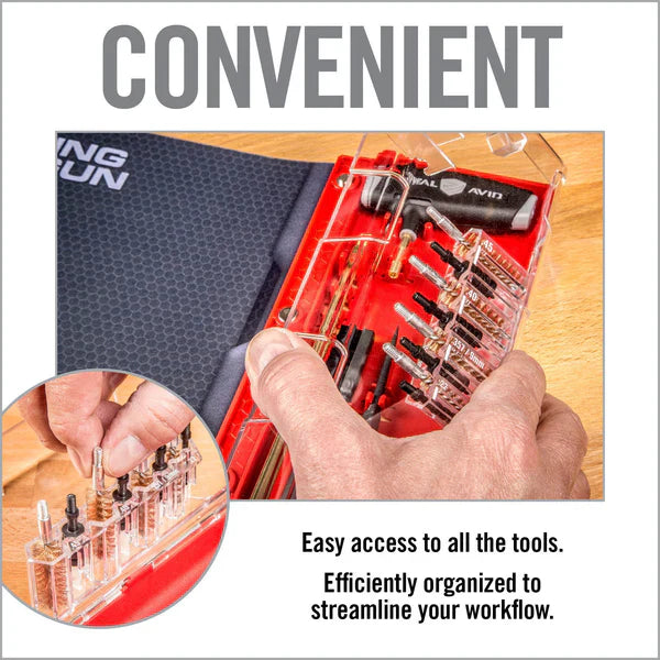 Real Avid - Master Vedlikeholdsstasjon for Håndvåpen - Matte og Pussesett