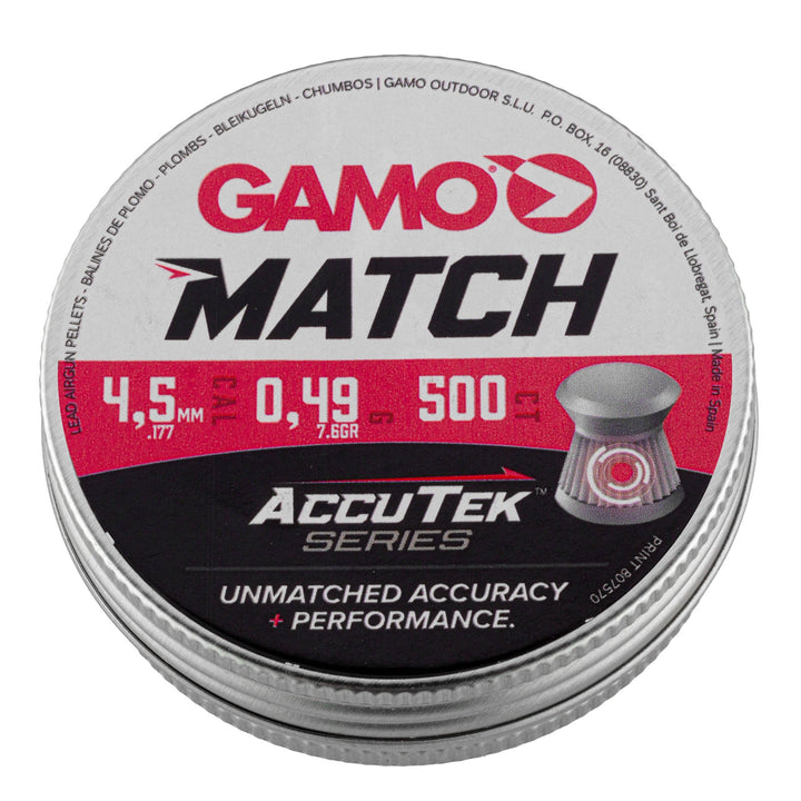Gamo - AccuTek Match 4.5mm Pellets - 7.6gr / 0.49g - 250stk