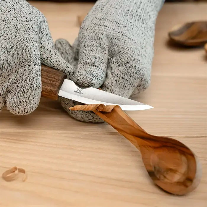 Ensemble de couteaux à découper sur bois de luxe - Étui en cuir