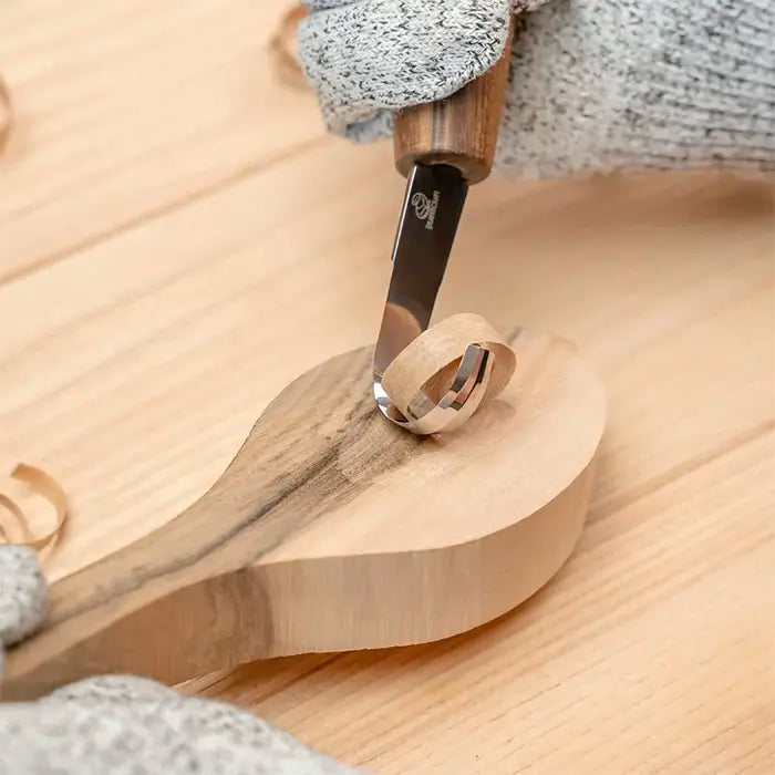 Ensemble de couteaux à découper sur bois de luxe - Étui en cuir