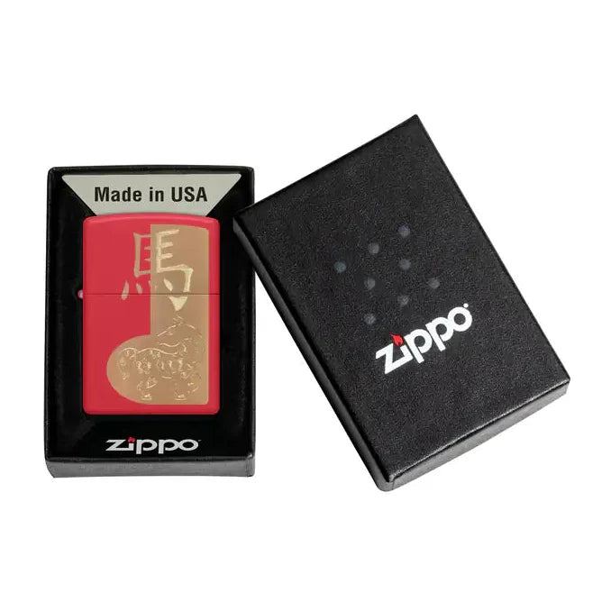 Zippo - Motif Année du Cheval 2026 - Briquet