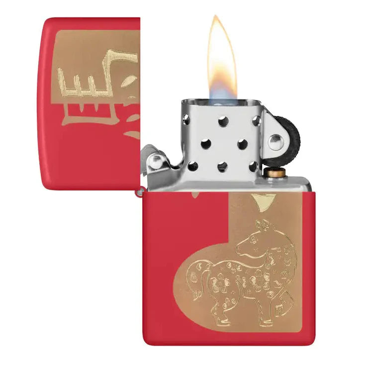 Zippo - Motif Année du Cheval 2026 - Briquet