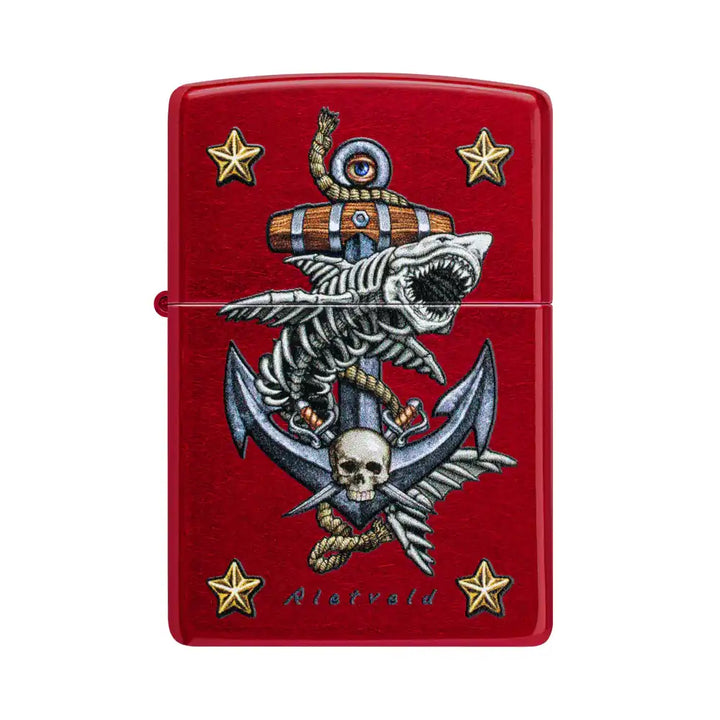 Zippo - Rietveld® Anchor Motiv - Candy Red Lighter