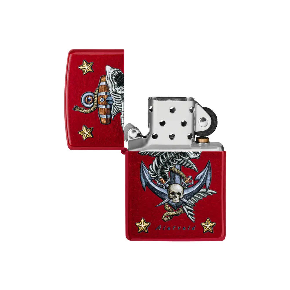 Zippo - Rietveld® Anchor Motiv - Candy Red Lighter