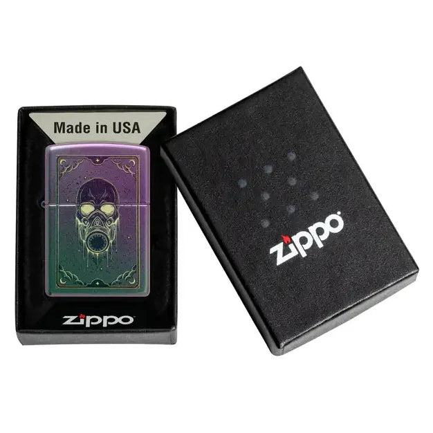 Zippo - Motif Masque à Gaz - Briquet Irisé