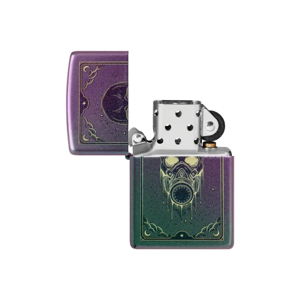 Zippo - Motif Masque à Gaz - Briquet Irisé