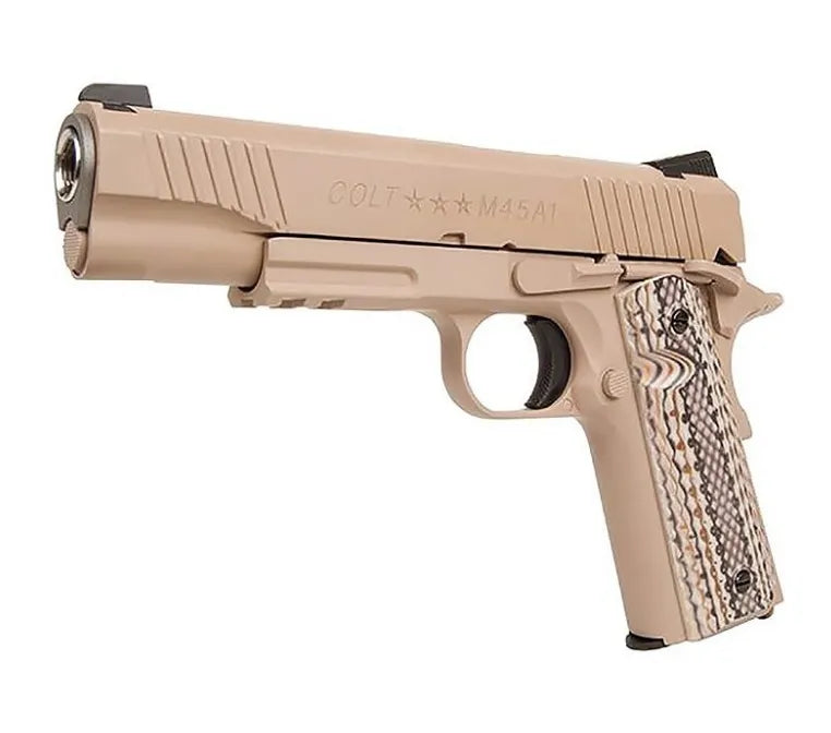 Colt M1911 M45A1 TAN - Co2 drevet Softgun med Blowback - Game-On.no