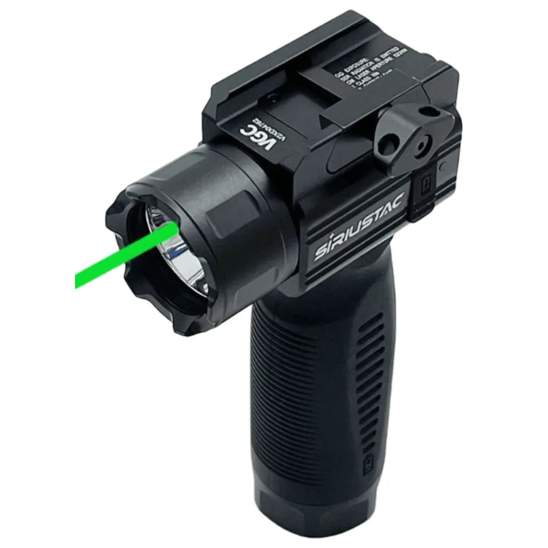 Frontgrep med Grønn Laser og Lykt (2000 Lumen) - 21mm Rail - Game-On.no