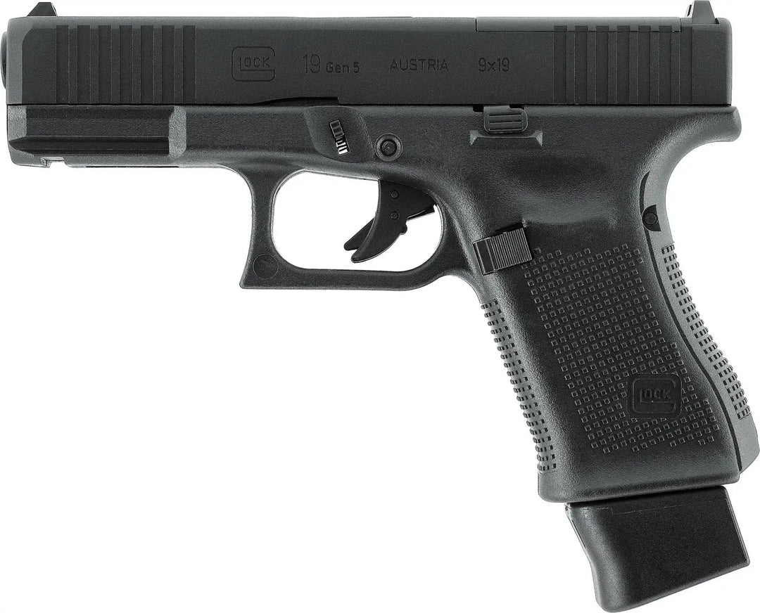 GLOCK 19 Gen5 MOS Softgunpistol med Blowback - Pakkesett - Game-On.no