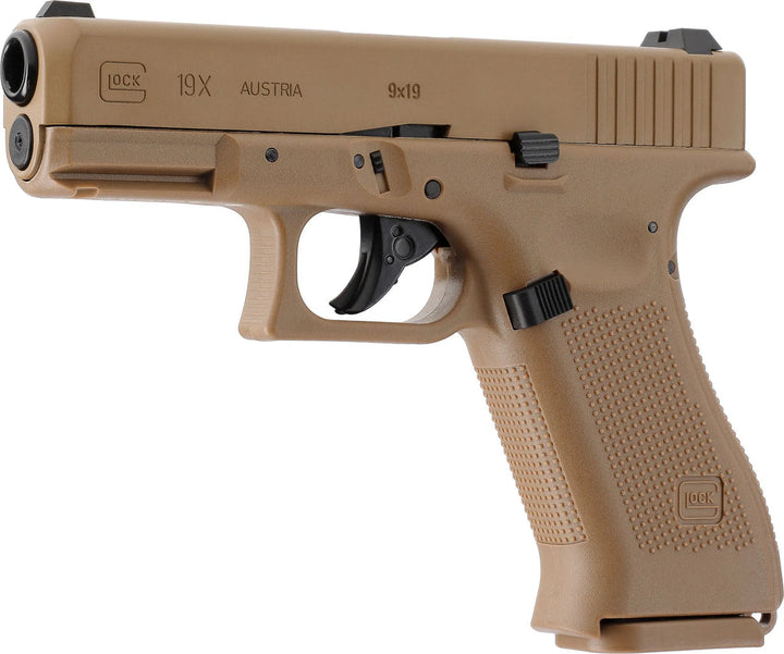 Glock 19X Coyote - 4.5mm Luftpistol med Blowback - gameon.eu