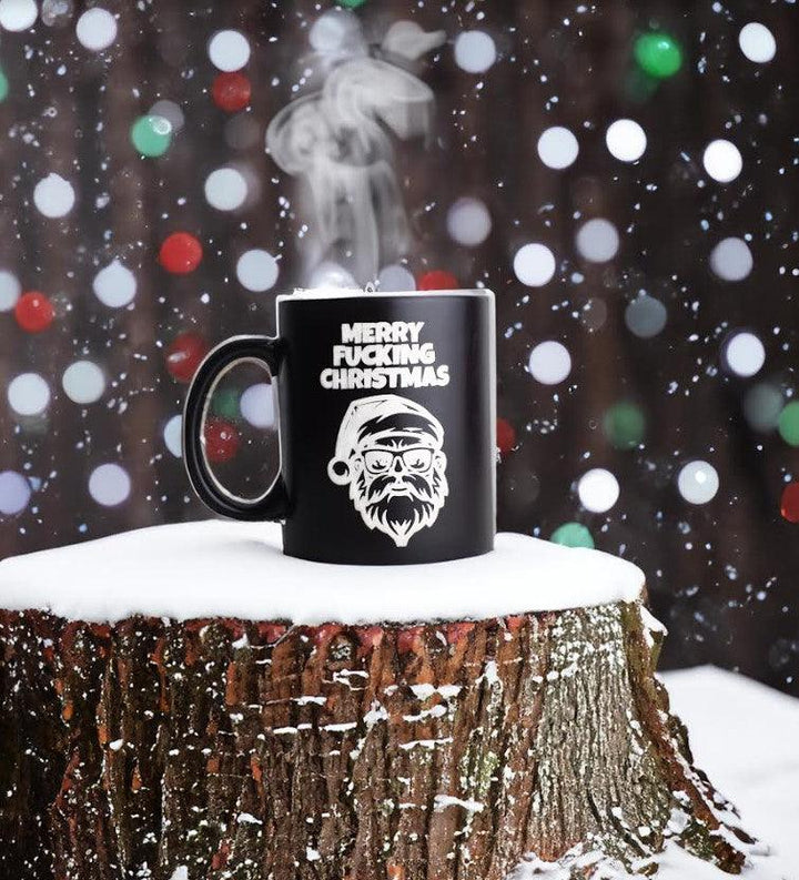 Gravert Kaffekopp - Merry Fucking Christmas - Game-On.no