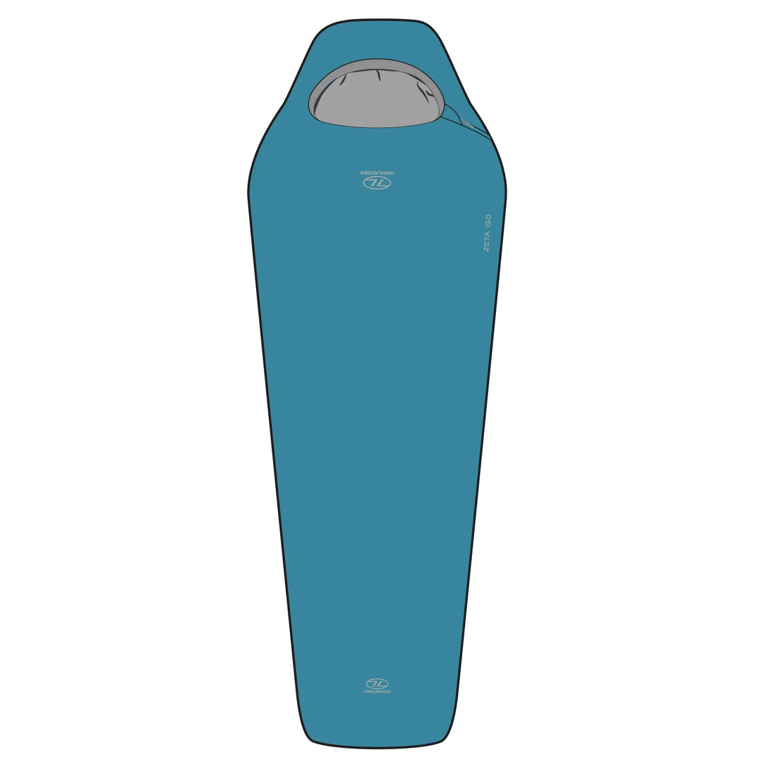 Highlander Zeta 150 Sovepose Sky Blue – Ultralett sommersovepose - Game-On.no