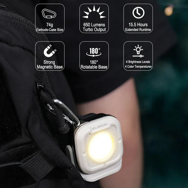 Klarus - CL5 Svart - Oppladbar Tur og Lommelykt - 650 Lumen - Game-On.no