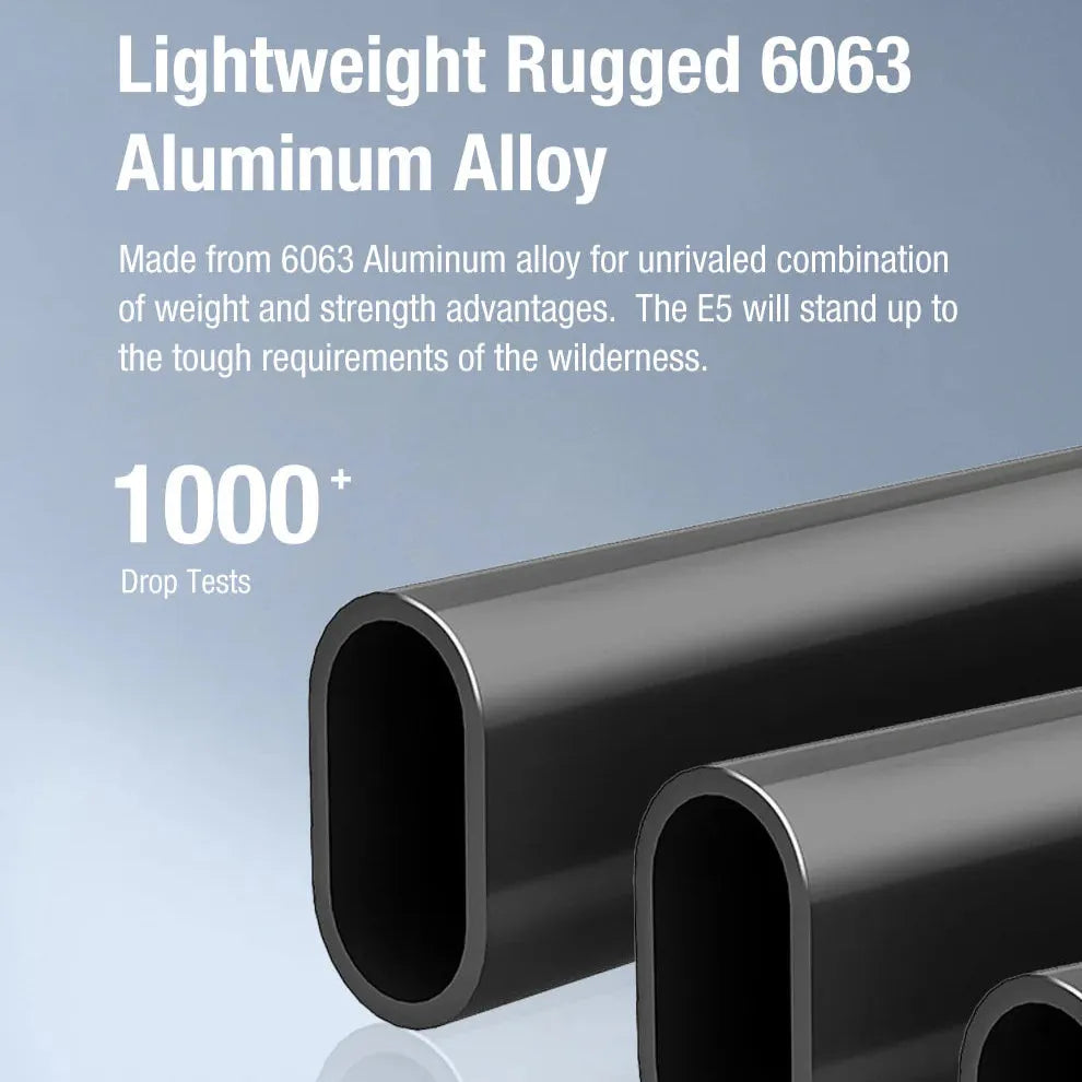 Klarus - E5 Svart - Oppladbar Tur og Lommelykt - 100+600 Lumen - Game-On.no