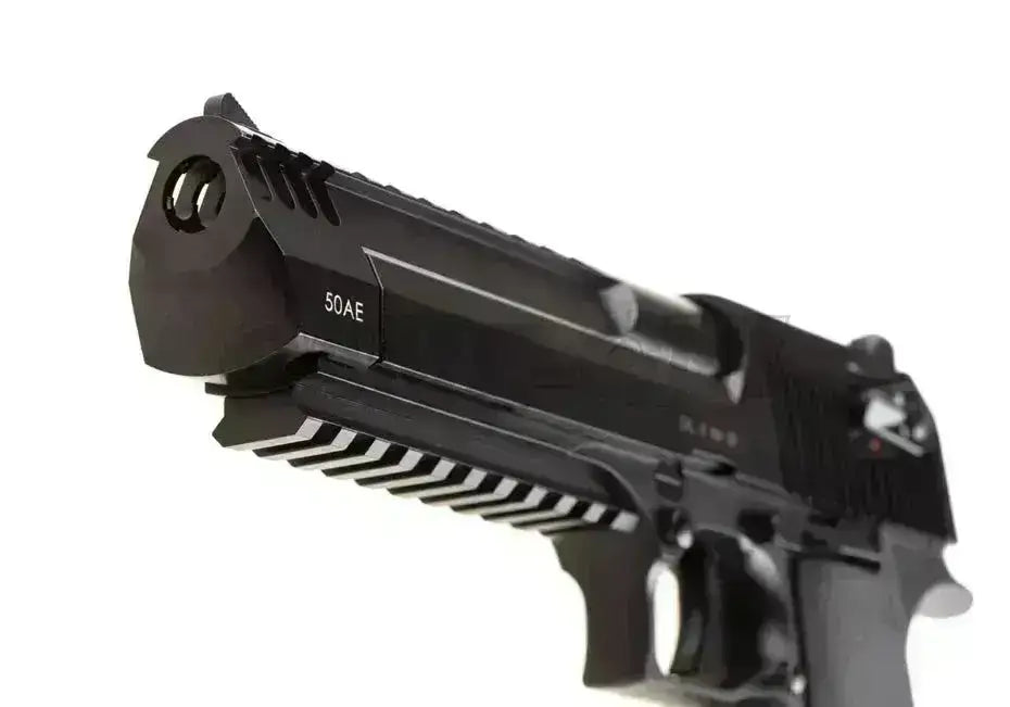 KWC - Deagle .50 L6 Full Auto Softgun Pistol med Blowback - Svar - Game-On.no