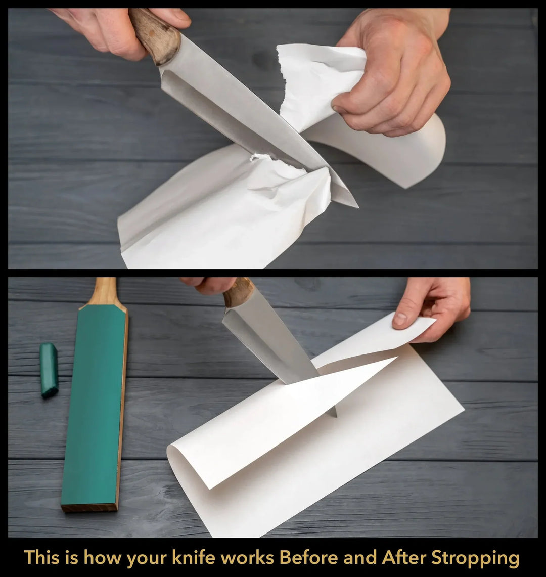 LS6P1 Slipelær - Lærstropp Benksliper til Knivsliping - Game-On.no