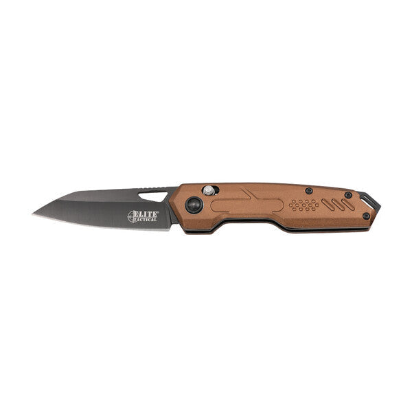 Elite Tactical Nexus foldekniv brun vinkel 2