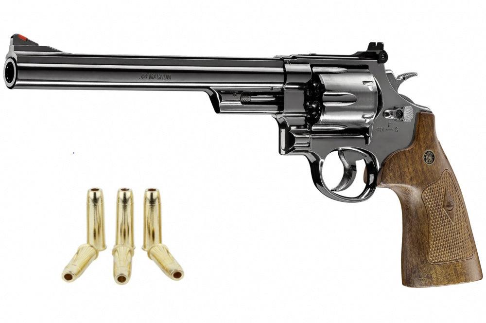 S&W - M29 8 3/8 CO2 Drevet - 4.5mm PELLETS Revolver - Blå Polert - Game-On.no