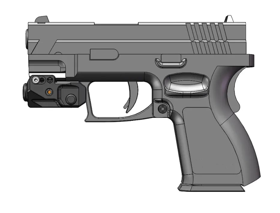 Scrapper - Kompakt Rødt Lasersikte til Pistol - 21mm - Game-On.no