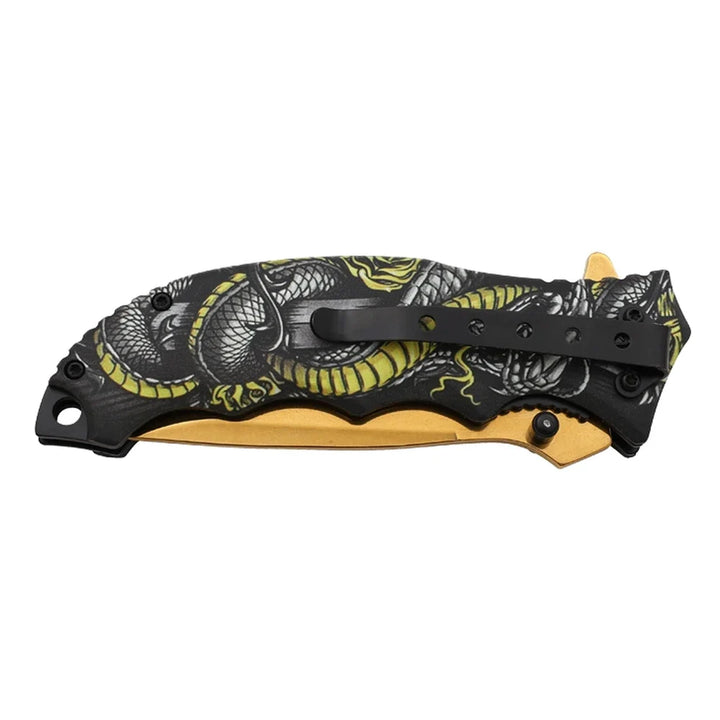 Dark Side Blades - Couteau pliant Viper Trace avec lame à pointe de lance
