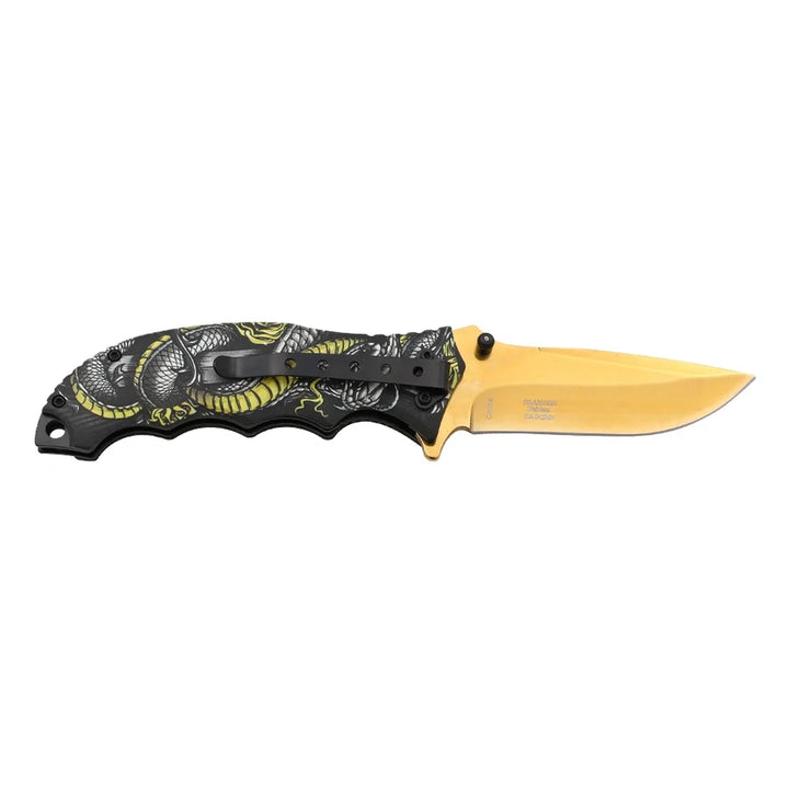 Dark Side Blades - Couteau pliant Viper Trace avec lame à pointe de lance
