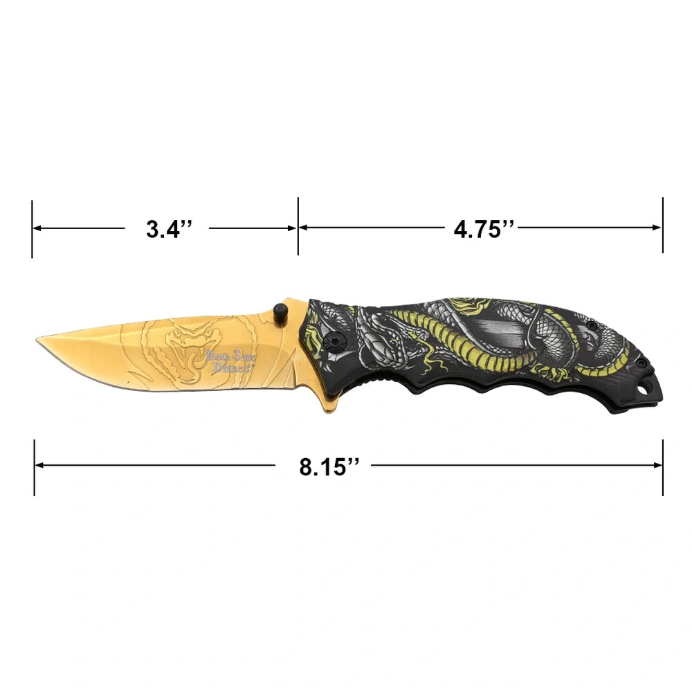Dark Side Blades - Couteau pliant Viper Trace avec lame à pointe de lance
