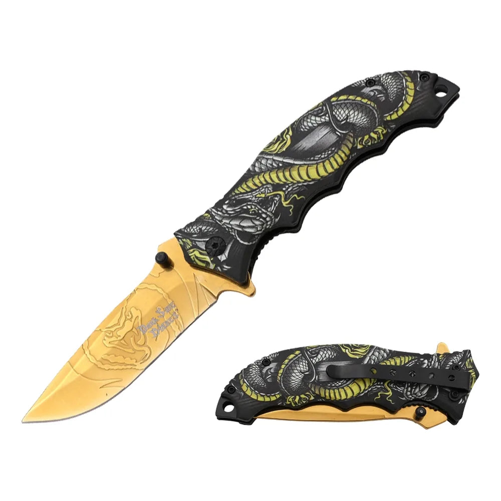 Dark Side Blades - Couteau pliant Viper Trace avec lame à pointe de lance