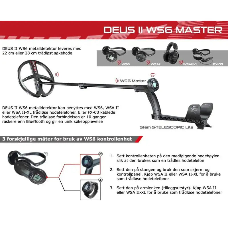XP - DEUS II WS6 Master Metalldetektor - Den Letteste Toppmodellen fra XP - Game-On.no