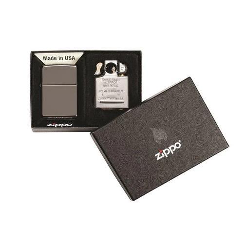 Zippo - Black Ice Lighter Pakke med Pipe Insert - Game-On.no