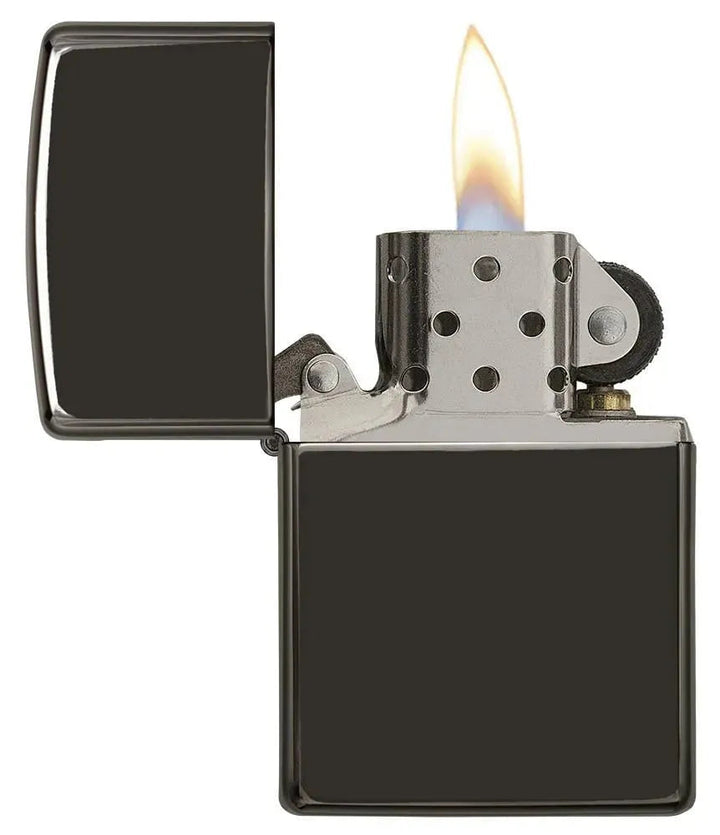 Zippo - Ebony High Polish Black - Game-On.no