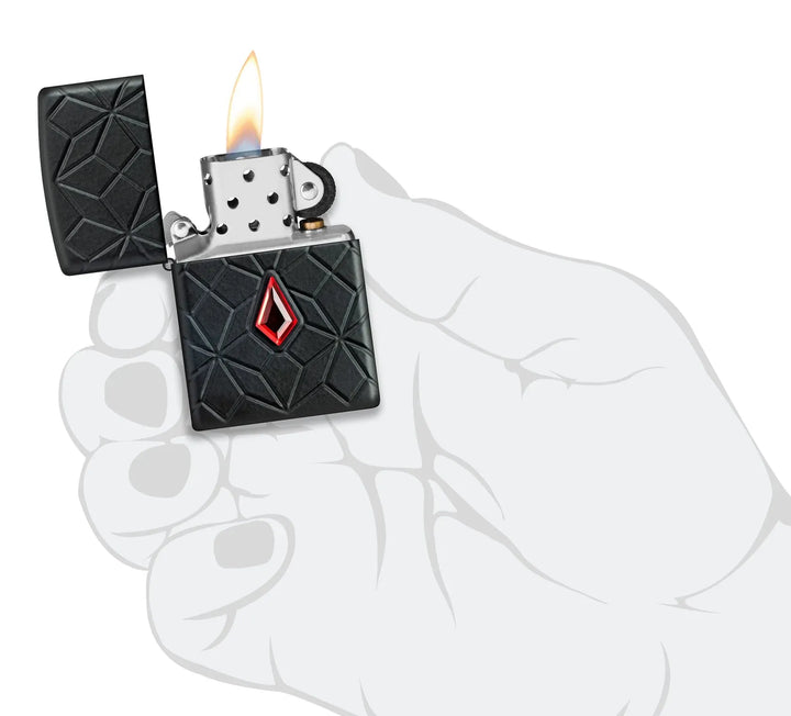 Zippo Lighter - 360 Armor® Red Crystal Design - Game-On.no