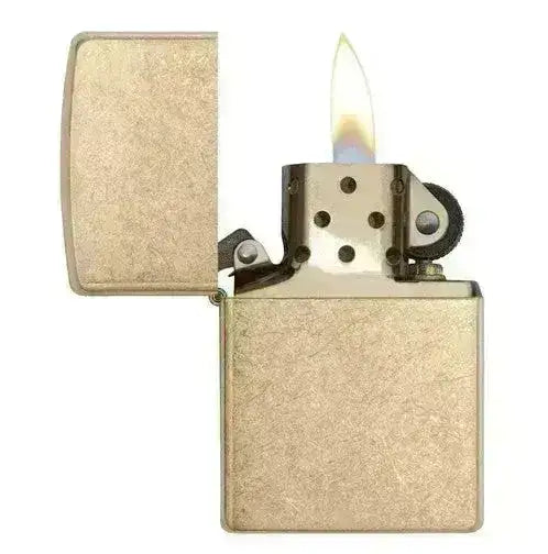 Zippo Lighter - Armor® Tumbled Brass - Game-On.no