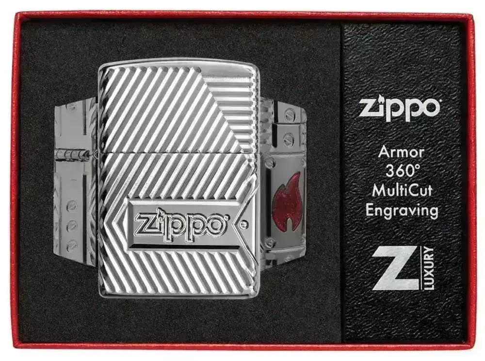 Zippo Lighter - Bolt Design - Armor 360 Degree Limited - Game-On.no