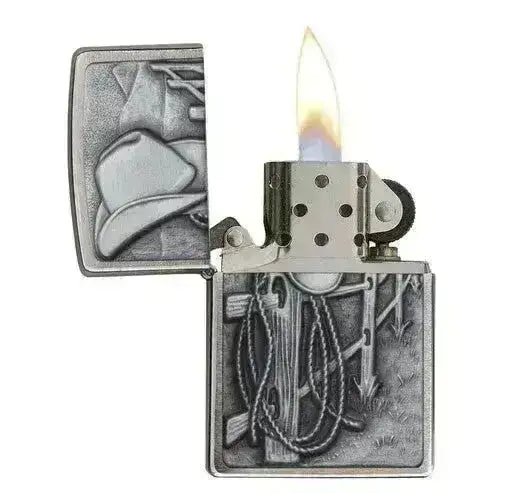 Zippo Lighter - Cowboy 3D Motiv - Game-On.no