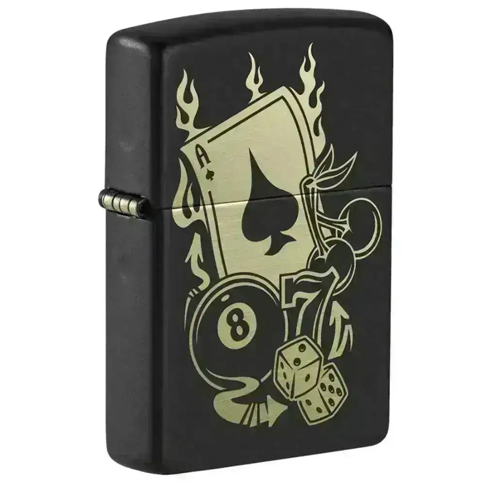 Zippo Lighter - Gambling Motiv - Game-On.no