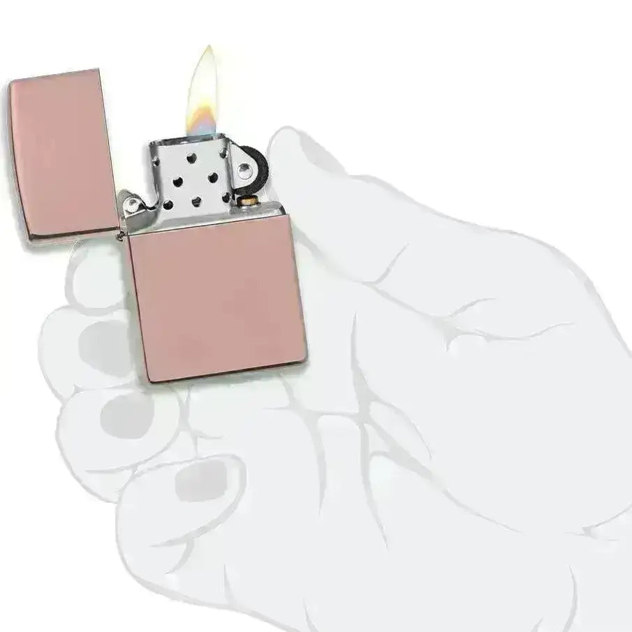 Zippo lighter - Klassisk Høypolert Rose Gold - Game-On.no