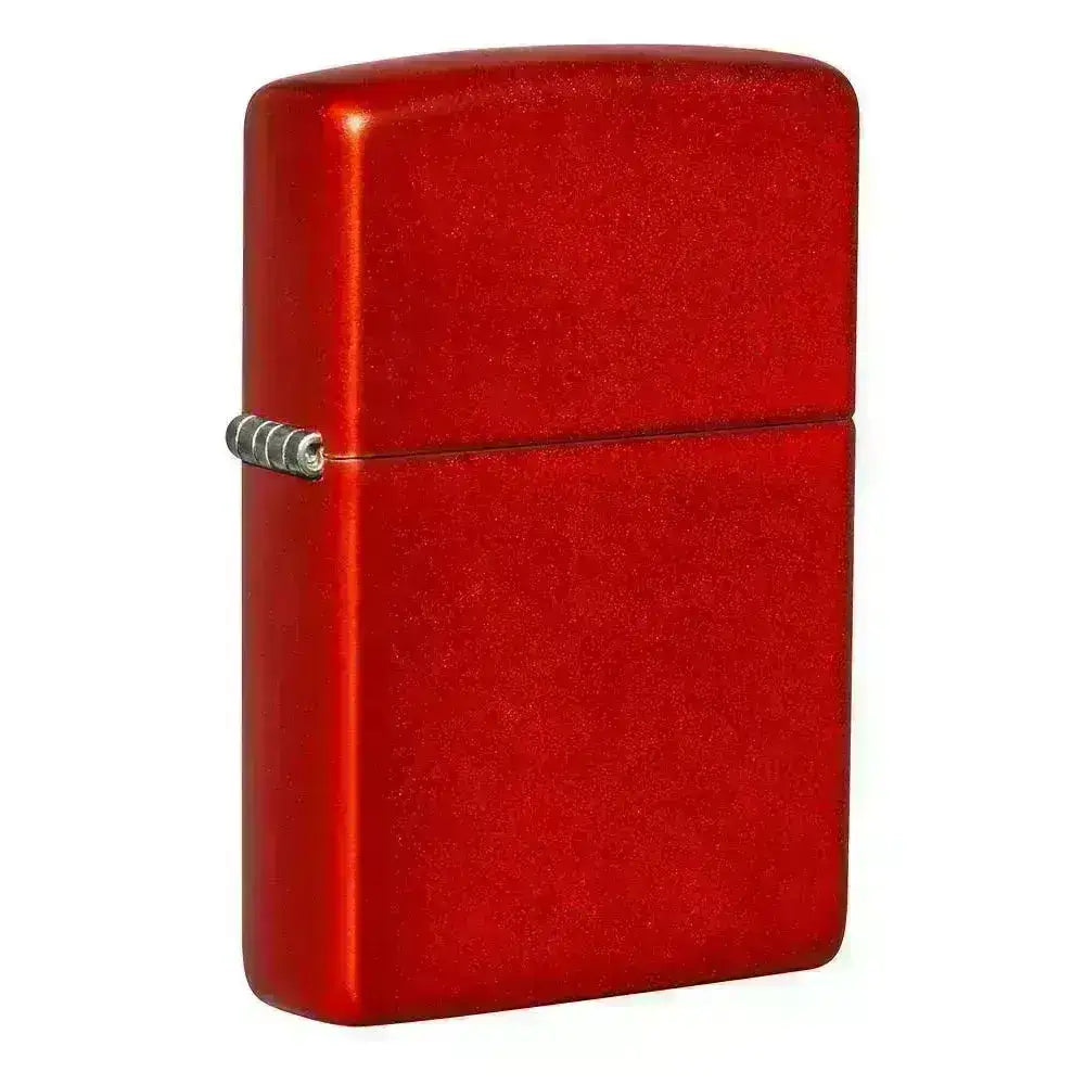 Zippo Lighter - Klassisk Metall Rød - Game-On.no
