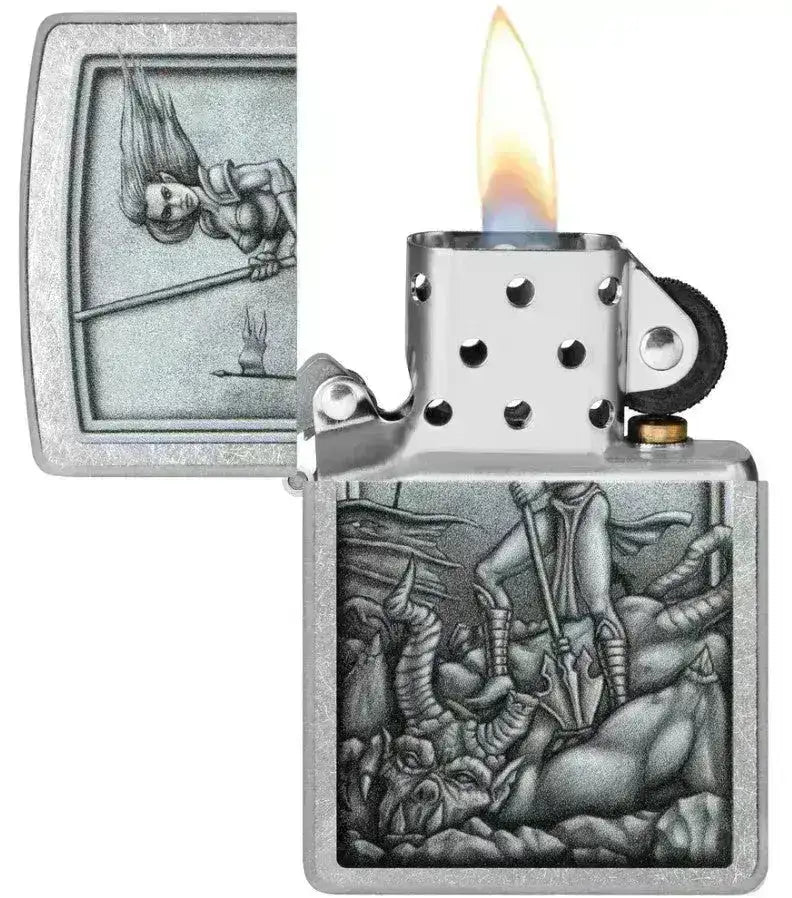 Zippo Lighter - Middelalder Kriger - Game-On.no